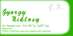 gyorgy miklosy business card